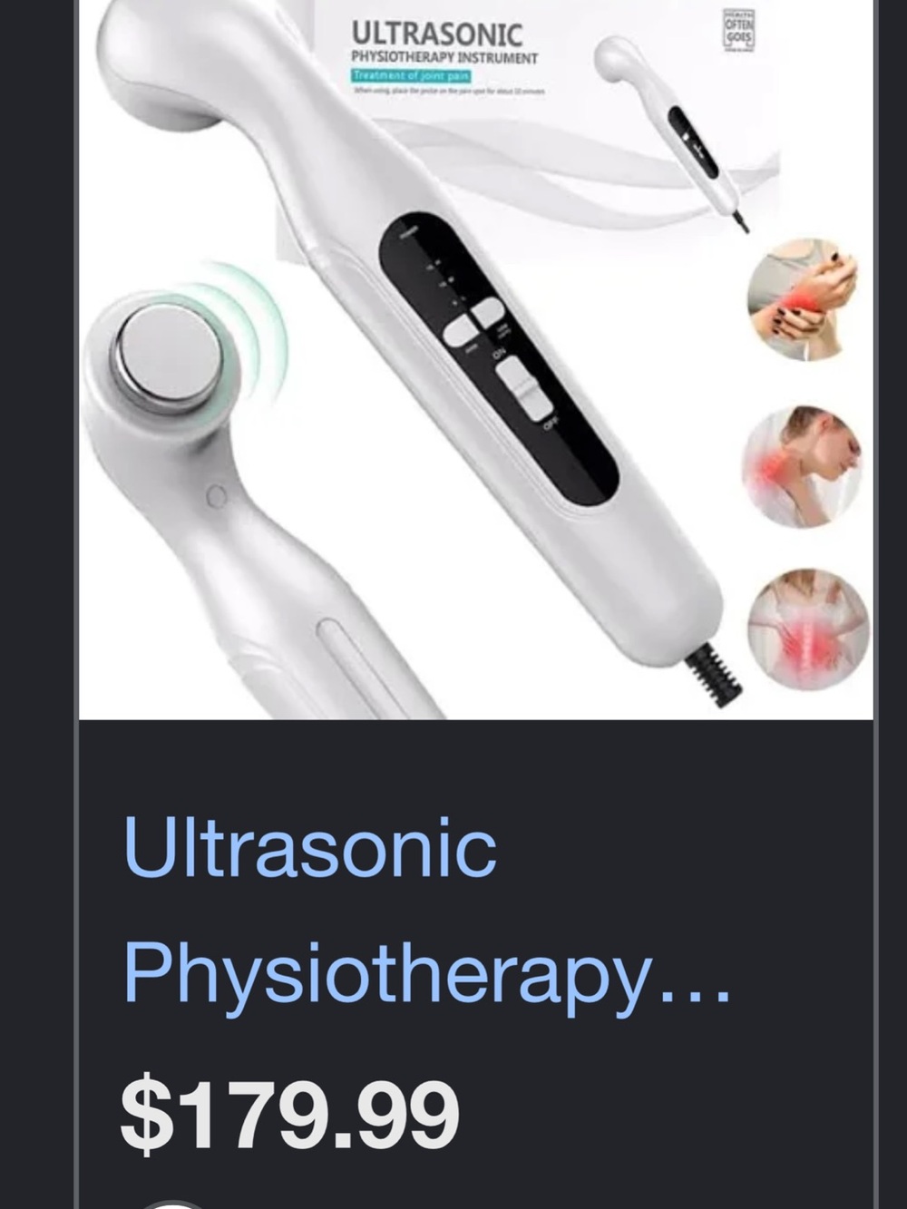 Ultrasonic Physiotherapy instrument- White